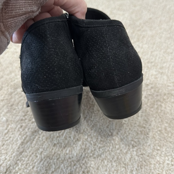 Cute black booties with cut outs on side - Picture 5 of 7